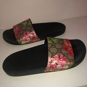 gucci flower bloom slides